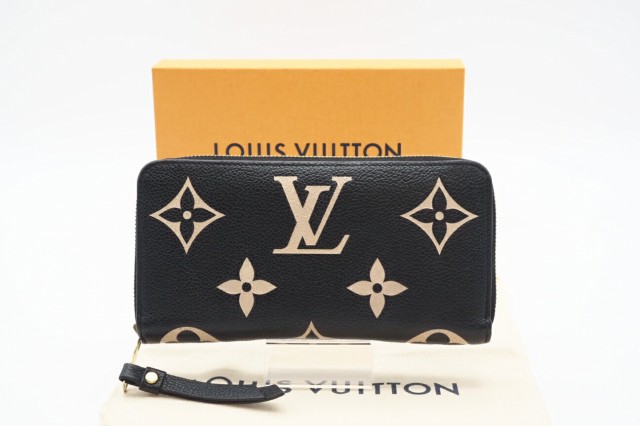 ☆安心の3大保証☆ Bランク ≪LOUIS VUITTON ルイ ヴィトン/ジッピーウォレット≫ M80481 モノグラム アンプラント バイカラー ブラック