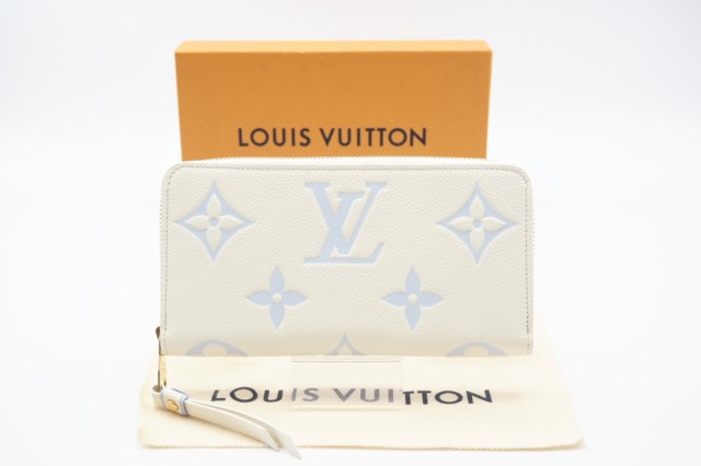 ☆安心の3大保証☆ Aランク ≪LOUIS VUITTON ルイ ヴィトン/ジッピーウォレット≫ M83308 モノグラム アンプラント ラテホワイト キャン