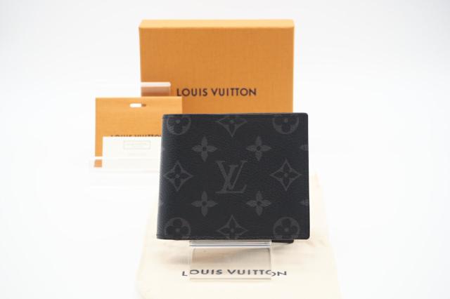 ☆安心の3大保証☆ ABランク ≪LOUIS VUITTON ルイ ヴィトン/二つ折り財布≫ M62545 モノグラム エクリプス ポルトフォイユ マルコ NM ブラック グレーの通販は 55,580円