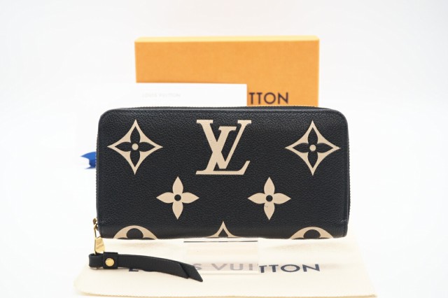 ☆安心の3大保証☆ Bランク ≪LOUIS VUITTON ルイ ヴィトン/ジッピーウォレット≫ M80481 モノグラム アンプラント バイカラー ブラック