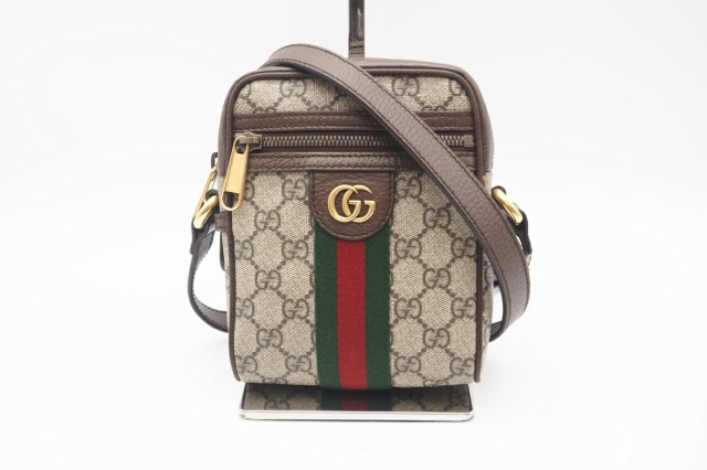 ☆安心の3大保証☆ ABランク ≪GUCCI グッチ/ショルダーバッグ≫ 598127 オフィディア GG GGスプリーム ブラウン ベージュ レッド グリ