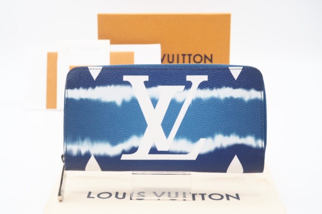 ☆安心の3大保証☆ ABランク ≪LOUIS VUITTON ルイ ヴィトン/ジッピーウォレット≫ M68841 モノグラム ジャイアント LVエスカル ブルー