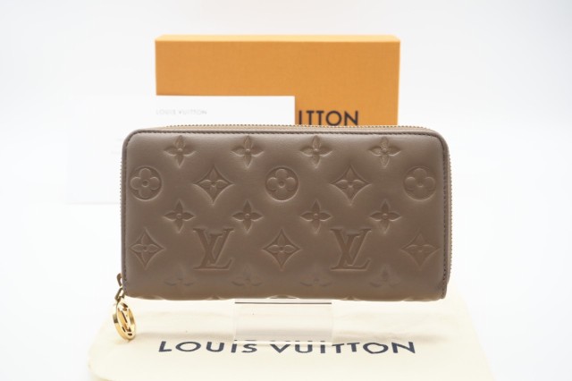 ☆安心の3大保証☆ Bランク ≪LOUIS VUITTON ルイ ヴィトン/ジッピーウォレット≫ M81511 モノグラム エンボス ラムレザートープ ベージ