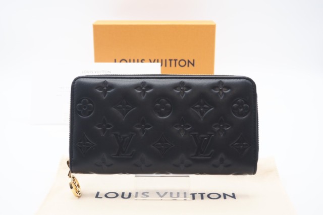 ☆安心の3大保証☆ ABランク ≪LOUIS VUITTON ルイ ヴィトン/ジッピーウォレット≫ M81510 モノグラム エンボス ラムレザー ノワール 黒