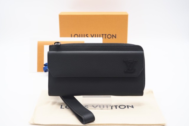 ☆安心の3大保証☆ ABランク ≪LOUIS VUITTON ルイ ヴィトン/L字ファスナー長財布≫ M69831 LV アエログラム ジッピーウォレット ノワー