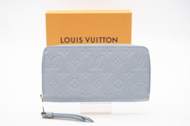 ☆安心の3大保証☆ Aランク ≪LOUIS VUITTON ルイ ヴィトン/ジッピーウォレット≫ M11969 モノグラム アンプラント  ウォッシュドブルー 極美品 送料無料