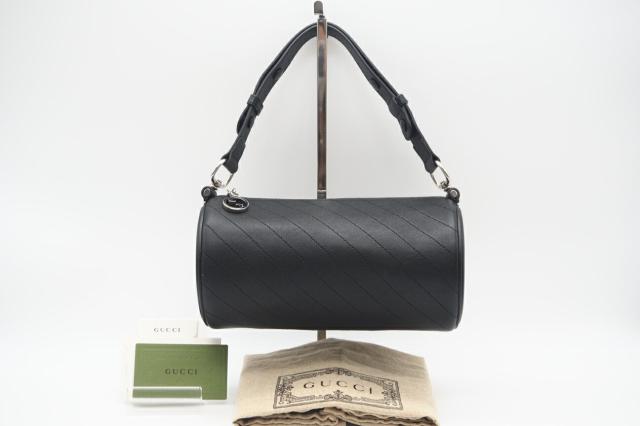 ☆安心の3大保証☆ Aランク ≪GUCCI グッチ/ショルダーバッグ≫ 760170 ブロンディ レザー ハンドバッグ ブラック 黒 革 極美品 送料無料