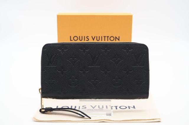 ☆安心の3大保証☆ Aランク ≪LOUIS VUITTON ルイ ヴィトン/ジッピーウォレット≫ M61864 モノグラム アンプラント ノワール ブラック 美品 送料無料