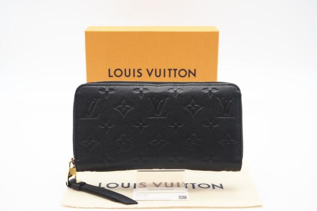 ☆安心の3大保証☆ Bランク ≪LOUIS VUITTON ルイ ヴィトン/ジッピーウォレット≫ M61864 モノグラム アンプラント ノワール 黒 送料無料