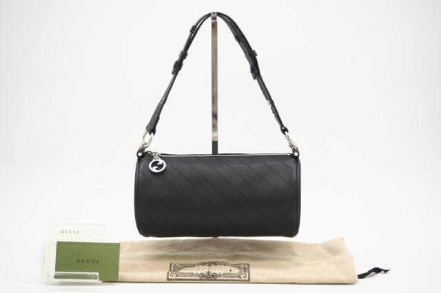 ☆安心の3大保証☆ Aランク ≪GUCCI グッチ/ハンドバッグ≫ 760169 ブロンディ レザー スモール ワンショルダーバッグ ブラック 黒 未使用品 送料無料