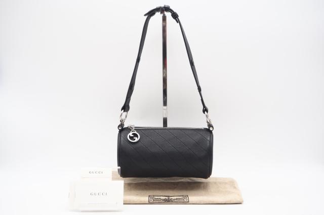 ☆安心の3大保証☆ Aランク ≪GUCCI グッチ/ハンドバッグ≫ 760170 ブロンディ レザー ミニ ワンショルダー ブラック 黒 極美品 送料無料