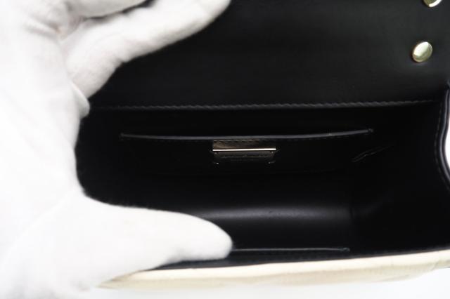 ☆安心の3大保証☆ Aランク ≪BVLGARI ブルガリ/ショルダーバッグ≫ 289944 セルペンティ レザー ダイヤモンド ブラスト ベージュ ブラック 送料無料 ショルダーバッグ