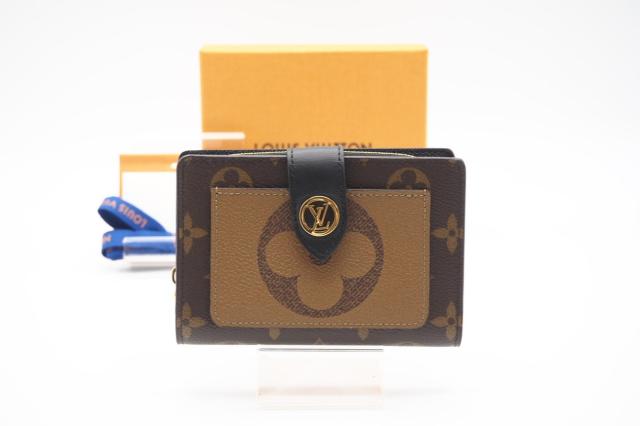 ☆安心の3大保証☆ Aランク ≪LOUIS VUITTON ルイ ヴィトン/二つ折り財布≫ M69432 モノグラム リバース ポルトフォイユ ジュリエット ブラウン ベージュ