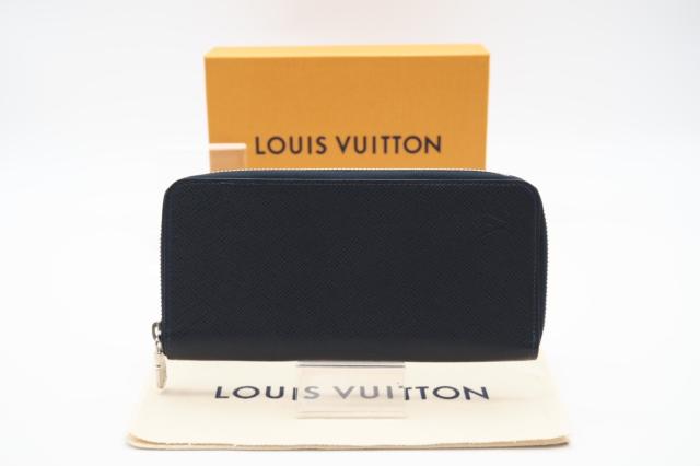 ☆安心の3大保証☆ ABランク ≪LOUIS VUITTON ルイ ヴィトン/ジッピーウォレット≫ M30510 タイガ ヴェルティカル ブルーマリーヌ ネイビー 送料無料