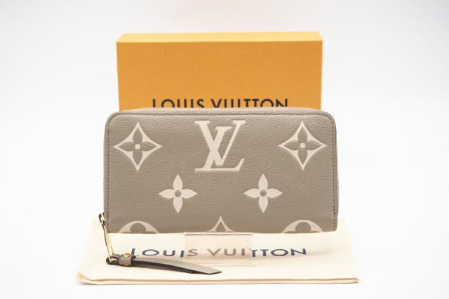 ☆安心の3大保証☆ ABランク ≪LOUIS VUITTON ルイ ヴィトン/ジッピーウォレット≫ M69794 モノグラム アンプラント バイカラー トゥルトレール クレーム