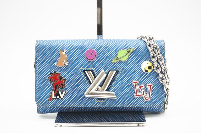 ★3日以内返品可★ LOUIS VUITTON ルイ ヴィトン エピデニム ポルトフォイユ チェーンウォレット M62732 ブルー