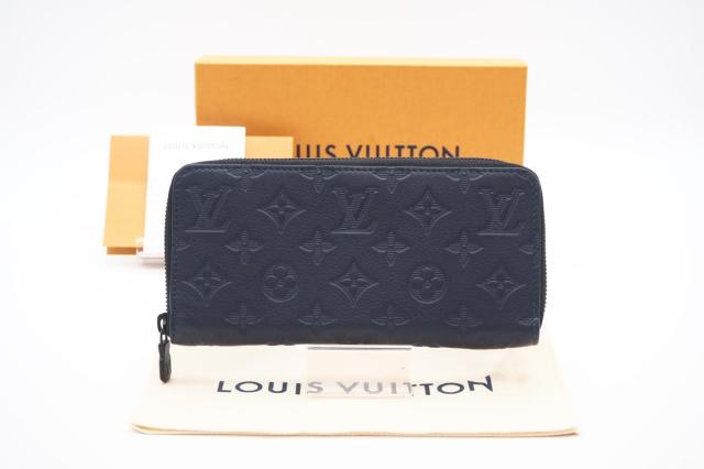 ★3日以内返品可★ LOUIS VUITTON ルイ ヴィトン M14847 モノグラム シャドウ ジッピー ウォレット ホリゾンタル ネイビーブルー ネイビー 財布