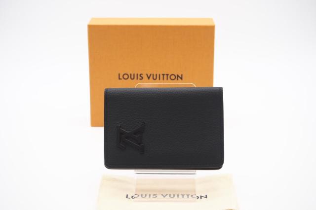 ★3日以内返品可★ LOUIS VUITTON ルイ ヴィトン M69979 アエログラム オーガナイザー ドゥポッシュ NOIR OBSCUR ブラック カードケース