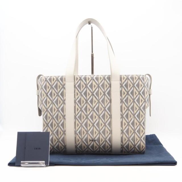 ★3日以内返品可★ Dior ディオール 1TNSH050CDP_H40E レザー ダイヤモンド コロール トートバッグ グレー ホワイト バッグ