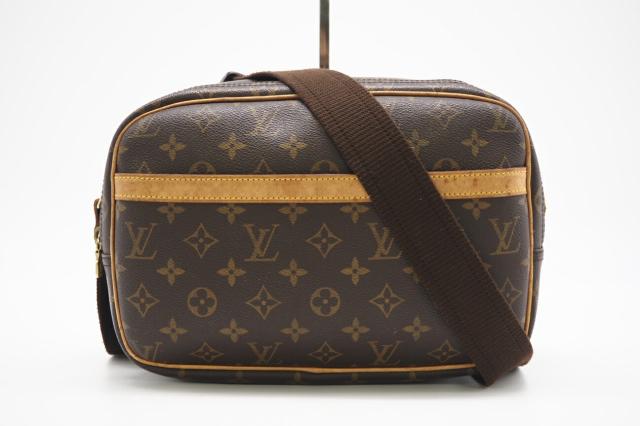 ★３日以内返品可★ LOUIS VUITTON ルイ ヴィトン M45254 モノグラム リポーターPM ブラウン バッグ