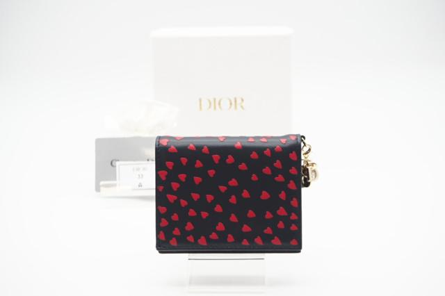 ★３日以内返品可★ Christian Dior クリスチャン ディオール - I LOVE PARIS レザー レディディオール コンパクトウォレット 財布