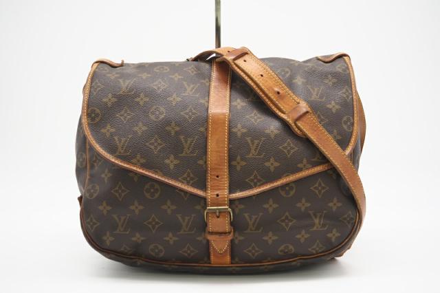 ★３日以内返品可★ LOUIS VUITTON ルイ ヴィトン M42254 モノグラム ソミュール35 ブラウン バッグ