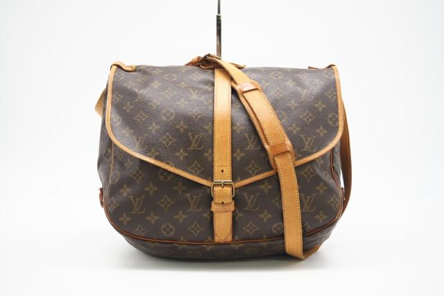 ★３日以内返品可★ LOUIS VUITTON ルイ ヴィトン M42254 モノグラム ソミュール35 ブラウン バッグ