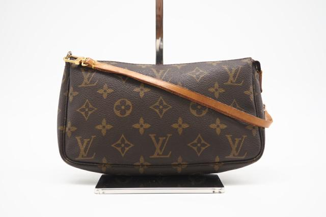 ★３日以内返品可★ LOUIS VUITTON ルイ ヴィトン M51980 モノグラム ポシェット アクセソワール ブラウン バッグ