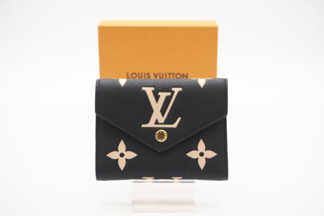 ★３日以内返品可★ LOUIS VUITTON ルイ ヴィトン M80968 アンプラント バイカラー ポルトフォイユ ヴィクトリーヌ 三つ折り財布 美品