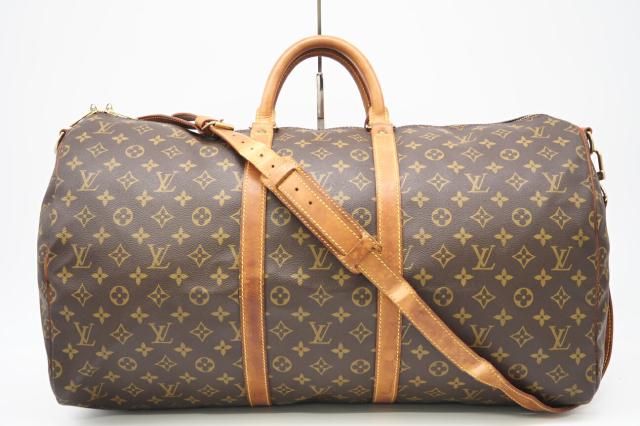 ★３日以内返品可★ LOUIS VUITTON ルイ ヴィトン M41414 モノグラム キーポルバンドリエール55 ブラウン バッグ