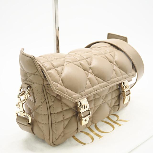★3日以内返品可★ Dior ディオール M1243OMIG カーフスキン Diorcamp スモール マクロカナージュ ベージュ ショルダーバッグ 美品