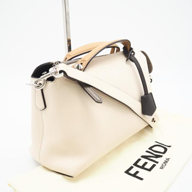 ★3日以内返品可★ FENDI フェンディ 8BL146 バイザウェイ ミディアム ベージュ ブラウン 2WAYバッグ 美品