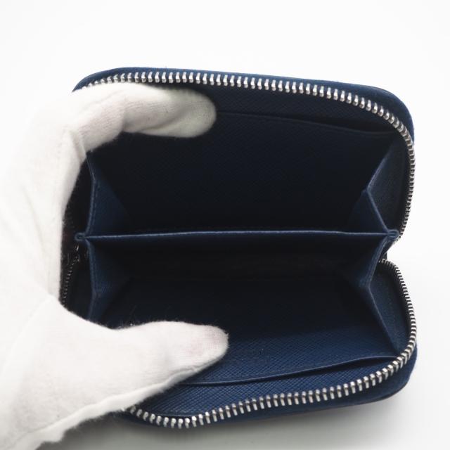 ★3日以内返品可★ 美品 PRADA プラダ サフィアーノ トライアングルロゴ コインケース 2MM003_QHH_F0016 コインケース ネイビー サフィアーノ メンズ_9