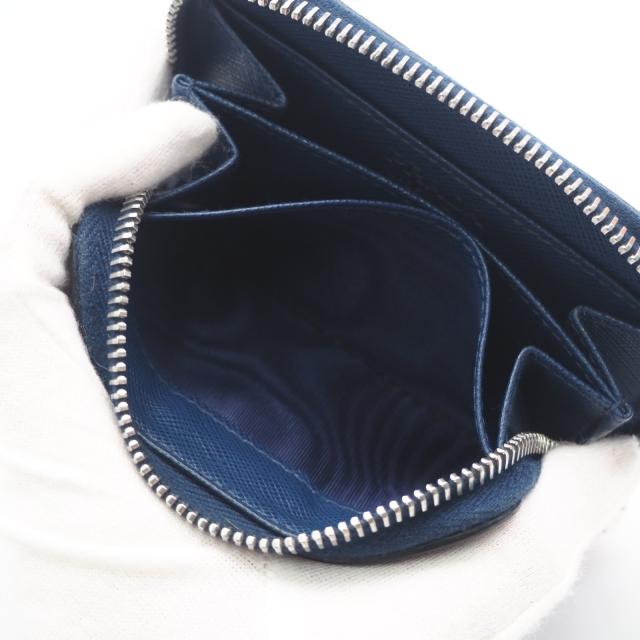 ★3日以内返品可★ 美品 PRADA プラダ サフィアーノ トライアングルロゴ コインケース 2MM003_QHH_F0016 コインケース ネイビー サフィアーノ メンズ_10