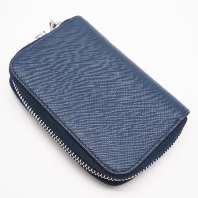 ★3日以内返品可★ 美品 PRADA プラダ サフィアーノ トライアングルロゴ コインケース 2MM003_QHH_F0016 コインケース ネイビー サフィアーノ メンズ_2