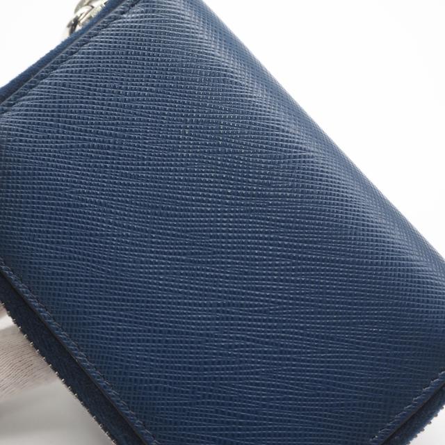 ★3日以内返品可★ 美品 PRADA プラダ サフィアーノ トライアングルロゴ コインケース 2MM003_QHH_F0016 コインケース ネイビー サフィアーノ メンズ_3