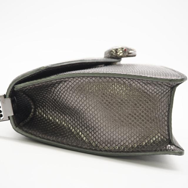 ★3日以内返品可★ 極美品 BVLGARI ブルガリ セルペンティ モルテンカルング チェーン ショルダーバッグ 290543 2wayショルダーバッグ シルバー レザー レディース_5