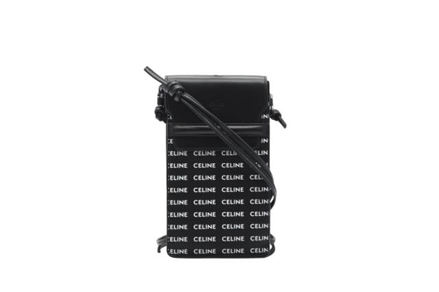 ★3日以内返品可★ 極美品 CELINE セリーヌ レザー ヴィンテージロゴプリント ジップアラウンドウォレット 496317 ショルダーバッグ ブラック ホワイト レザー レディース_1