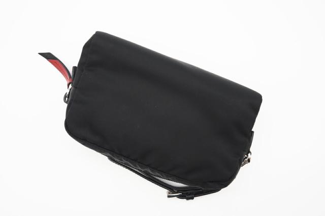 ★3日以内返品可★ 極美品 PRADA プラダ ナイロン テスートスマルト ロゴポーチ 1NE021 ポーチ ブラック ナイロン レディース_3