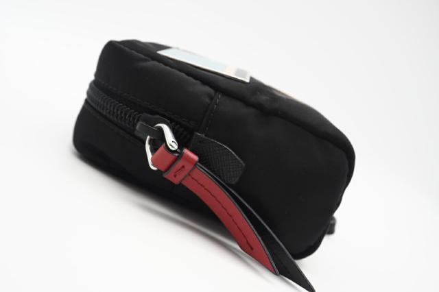 ★3日以内返品可★ 極美品 PRADA プラダ ナイロン テスートスマルト ロゴポーチ 1NE021 ポーチ ブラック ナイロン レディース_7