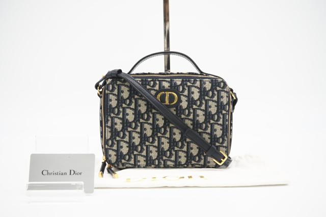 ★3日以内返品可★ 美品 Christian Louboutin クリスチャンルブタン キャンバス OBLIQUE 30 モンテーニュ ショルダーバッグ S2141UTZQ 2wayショルダーバッグ ネイビー キャンバス レディース