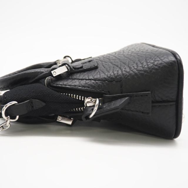 ★3日以内返品可★ 極美品 MAISON MARGIELA メゾンマルジェラ 5AC キャンバスxレザー ベビー 2WAYショルダー SB3WG0025 ショルダーバッグ ブラック キャンバス レザー レディース_4