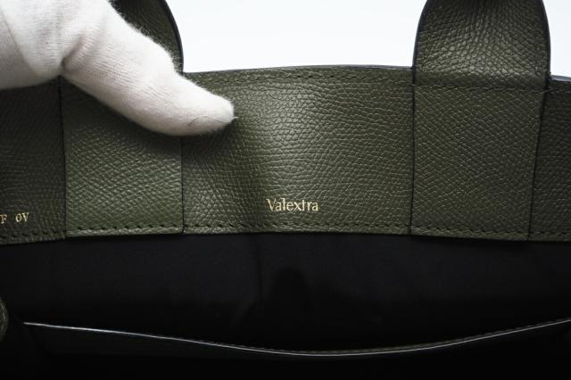 ★3日以内返品可★ 美品 Valextra ヴァレクストラ ソフトカーフスキン ボクシィ ミリタリー WBBX0044028LRL99VM 2wayショルダーバッグ カーキ カーフレザー レディース_11