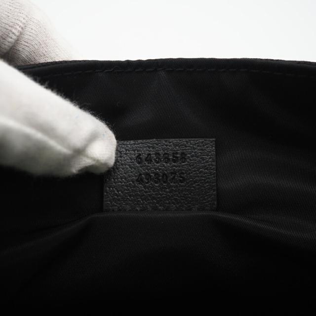 ★3日以内返品可★ 極美品 GUCCI グッチ GGナイロン オフザグリット 643858 ショルダーバッグ ブラック ナイロン レディース_11