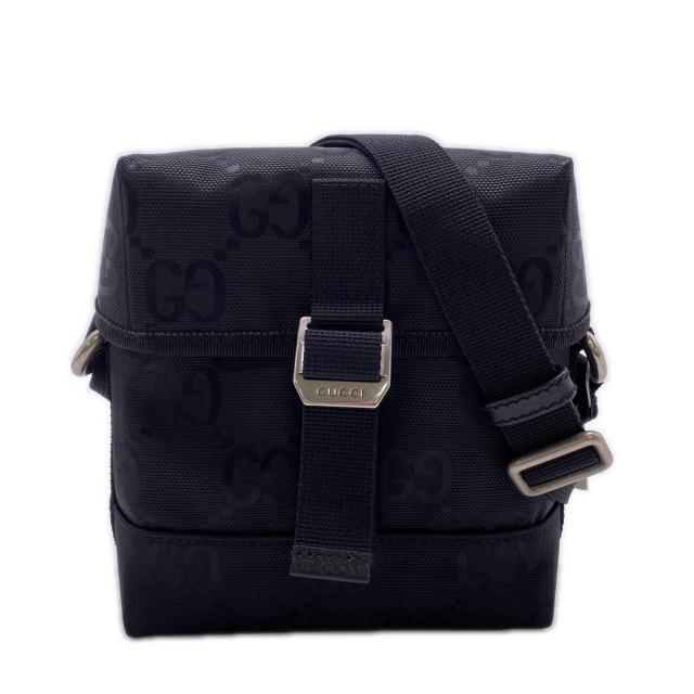 ★3日以内返品可★ 極美品 GUCCI グッチ GGナイロン オフザグリット 643858 ショルダーバッグ ブラック ナイロン レディース_1