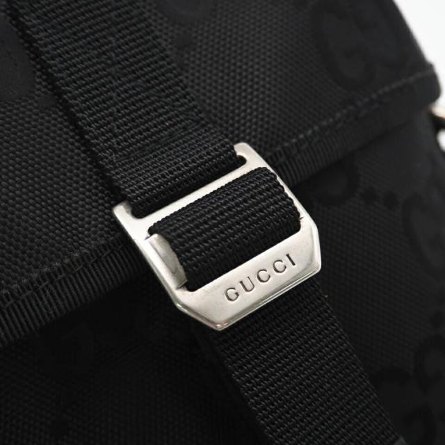 ★3日以内返品可★ 極美品 GUCCI グッチ GGナイロン オフザグリット 643858 ショルダーバッグ ブラック ナイロン レディース_8