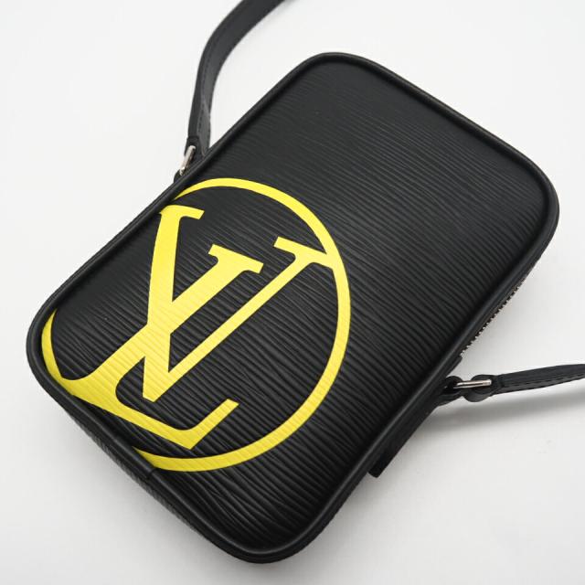★3日以内返品可★ 美品 LOUIS VUITTON ルイ・ヴィトン エピ ダヌーブ PM M55120 ショルダーバッグ ブラック イエロー グレインレザー レディース_3
