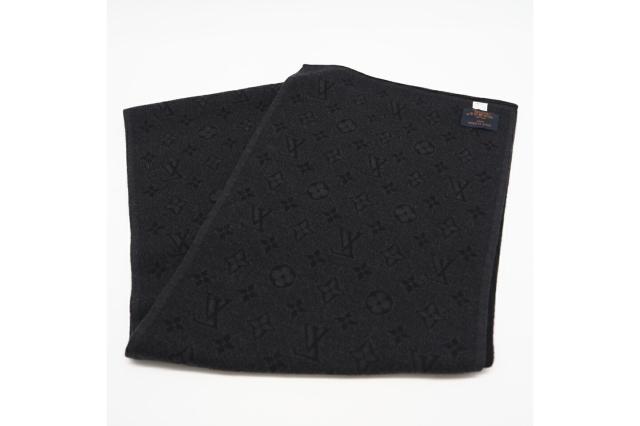 ★3日以内返品可★ 極美品 LOUIS VUITTON ルイ・ヴィトン エシャルプ モノグラム エクリプス ウール マフラー M71648 マフラー ブラック グレー ウール レディース_5