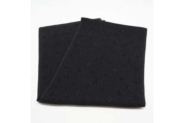 ★3日以内返品可★ 極美品 LOUIS VUITTON ルイ・ヴィトン エシャルプ モノグラム エクリプス ウール マフラー M71648 マフラー ブラック グレー ウール レディース_6