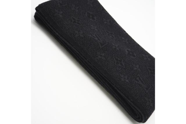 ★3日以内返品可★ 極美品 LOUIS VUITTON ルイ・ヴィトン エシャルプ モノグラム エクリプス ウール マフラー M71648 マフラー ブラック グレー ウール レディース_8